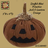 Stuffed Mini Primitive Jack O Lantern, 3 Assorted