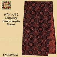 Pumpkin & Black Gettysburg Table Top Collection & Throw