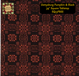 Pumpkin & Black Gettysburg Table Top Collection & Throw