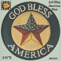 God Bless America Plate 9.75"D