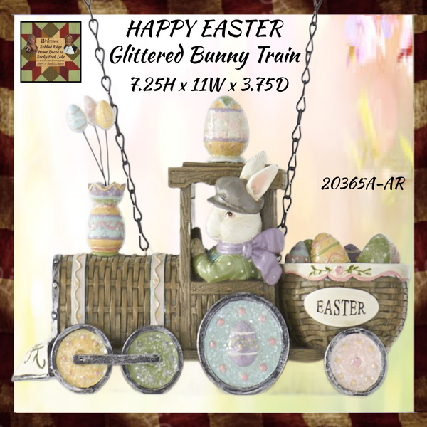 HAPPY EASTER Glitter Bunny Train Arrow Replacement