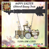 HAPPY EASTER Glitter Bunny Train Arrow Replacement