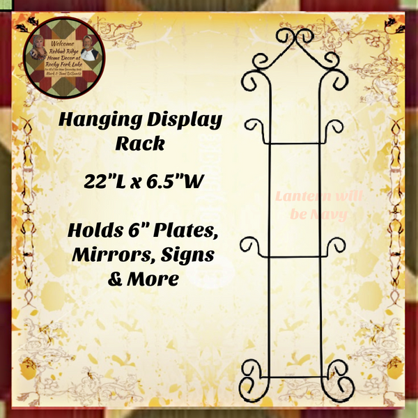 Hanging Display Rack, Plates, Mirrors & More