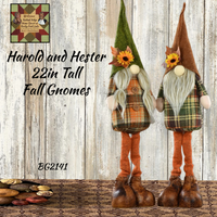 Harold and Hester 22in Fall Gnome  2/Set