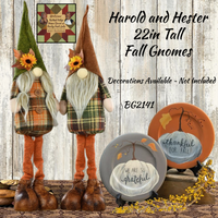 Harold and Hester 22in Fall Gnome  2/Set
