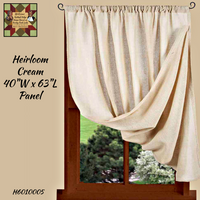 Heirloom Cream Curtain Panel 63"