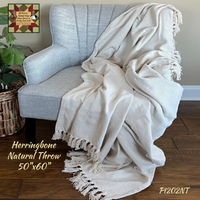 Herringbone Throw Natural