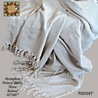 Herringbone Throw Natural