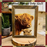 Highland Cow Mom and Baby Frame