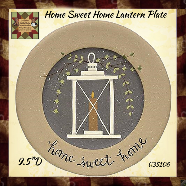 Home Sweet Home Lantern Plate