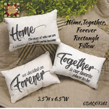 Home, Together, Forever Rectangle Pillow