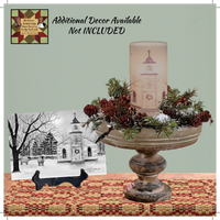 I Heard The Bells On Christmas Day LED Pillar Candle w/ Timer 8"
