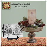 I Heard The Bells On Christmas Day LED Pillar Candle w/ Timer 8"