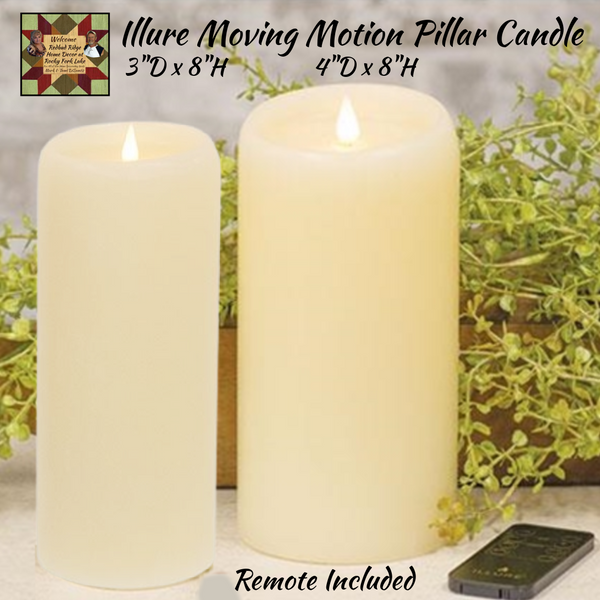 Illure Ivory Wax Flameless Pillar Candle ~ 50% Savings