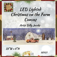 Christmas on the Farm LED Lighted Canvas