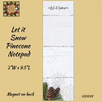 Let it Snow Pinecone Notepad