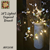 Lighted Dogwood Branch 36"L Light Pink Flowers