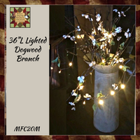 Lighted Dogwood Branch 36"L LED Lights Pink Flowers