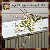 Lighted Dogwood Branch 36"L LED Lights Pink Flowers