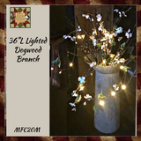 Lighted Dogwood Branch 36"L LED Lights Pink Flowers