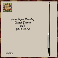 *Loom Vintage Style Black Iron Wall Taper Candle Holder Sconce 23"