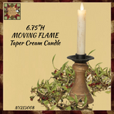 Taper Moving Flame Timer Candle 6.75"H Assorted Colors