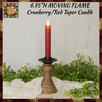 Taper Moving Flame Timer Candle 6.75"H Assorted Colors