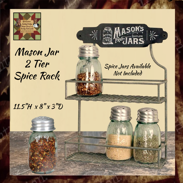 MASON JAR 2 Tier Spice Rack ~ 50% Savings