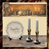 Distressed Mercury Glass Candlestick