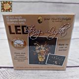 Micro 40"Mini Snowflake Warm White 18 Timer Fairy Light Strand String Set