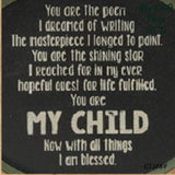 My Child Plate ~ Love a Parent has for their Child Beautiful Heartwarming Poem