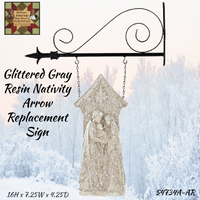 Nativity Resin Glitter Arrow Replacement Sign