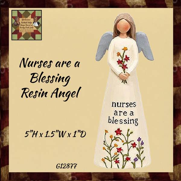 *Nurses Are A Blessing Resin Angel