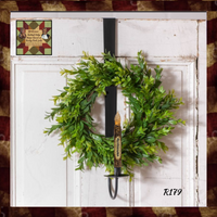Wrought Iron Over the Door Wreath and Candle Holder
