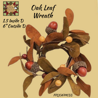 Oak Leaf and Acorn Wreath 1.5" ISD