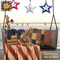 Patriotic Patch Quilted Pillow 16x16