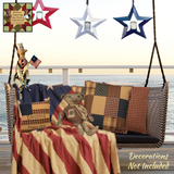 Patriotic Patch Quilted Pillow 16x16