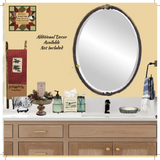 Oval Black Soap Dish with Glass Liner