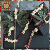 Popcorn Cranberry Garland 9' Long
