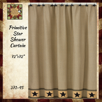 Primitive  Star Shower Curtain