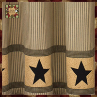 Primitive  Star Shower Curtain