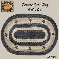 Pewter Star Jute Rug 4'x6' or 27"x48"