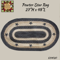Pewter Star Jute Rug 4'x6' or 27"x48"