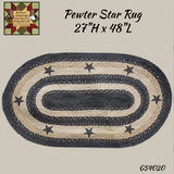 Pewter Star Jute Rug 4'x6' or 27"x48"