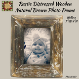 Photo Frame Wood Rustic Aged Distress 5x7