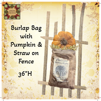 Pumpkin Bag on Wood Fence