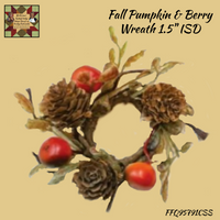 Fall Pumpkin & Berry Wreath 1.5" ISD