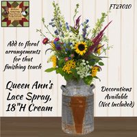 Queen Ann's Lace Cream 18" Faux Floral Spray