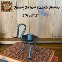Raised Candle Taper Holder Black