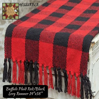 Buffalo Plaid Red/Black Throw & Table Top Collection ~ 50% Savings